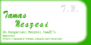 tamas meszesi business card